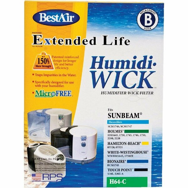 Bestair Extended Life Humidi-Wick H64 Humidifier Wick Filter H64-PDQ-4